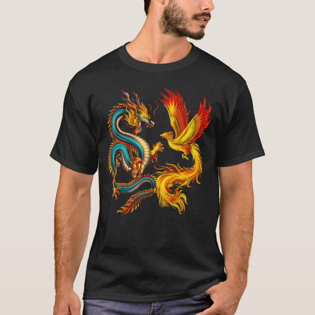 Camiseta Dragão e Phoenix (Frente)