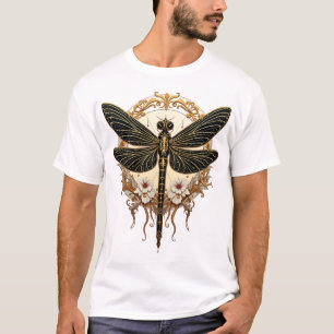 Camiseta Dragão Elegante Art Nouveau Steampunk