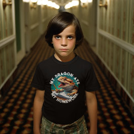 Camiseta Dragão Encarado Engraçado Ate Homework