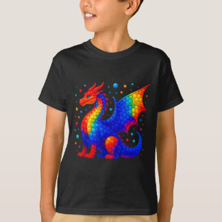 Camiseta Dragão Engraçado Amante Bolinhas Aluno De Arte Fel