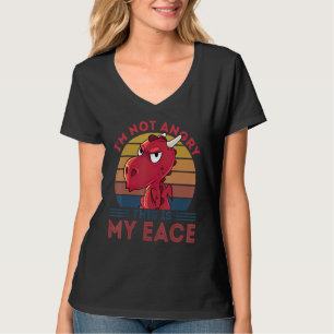 Camiseta Dragão Engraçado Não Estou Com Raiva Esta É A Minh