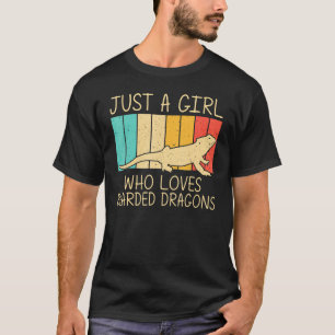 Camiseta Dragão Engraçado Para Raparigas Réptil Iguana