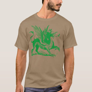 Camiseta Dragão Engraçado - Verde-Grama