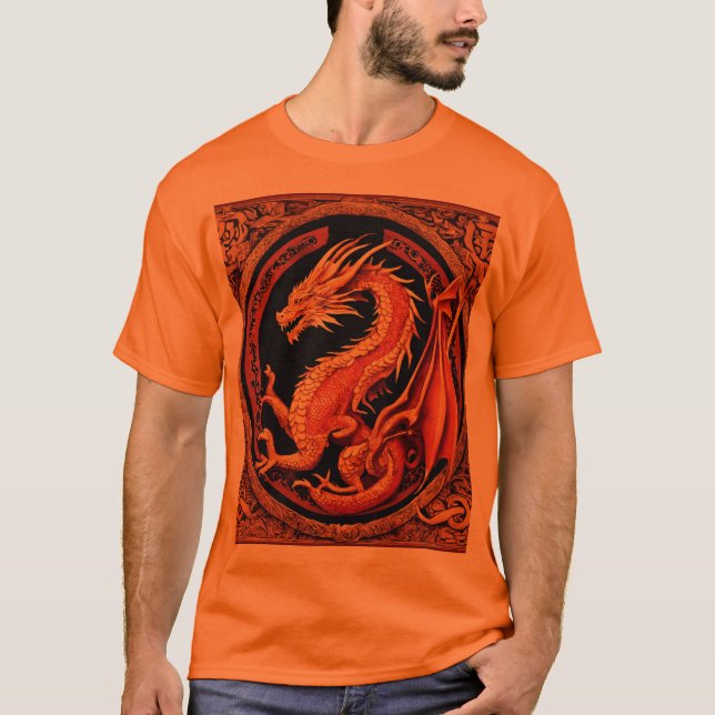 Camiseta dragão escavado (Frente)