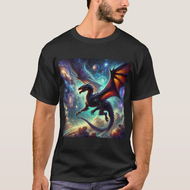 Camiseta Dragão espacial (Frente)
