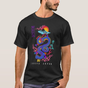 Camiseta Dragão estético japonês