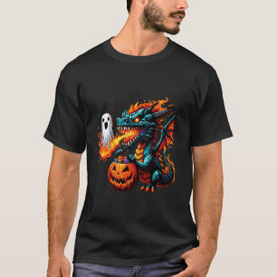 Camiseta Dragão Fantasma Assustador de Halloween Saco de Do