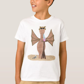 Camiseta Dragão Fofo na Praia Crianças