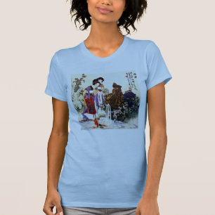 Camiseta Dragão: Fonte de T-Shirt Básico para Mulheres
