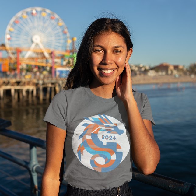 Camiseta Dragão Futurístico Emblem - Ano Novo Chinês 2024 (Criador carregado)