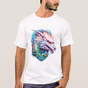 Camiseta Dragão Gigante de beleza da criatura selvagem anim