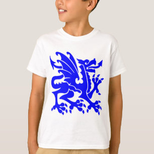 Camiseta Dragão heráldico 01 - azul