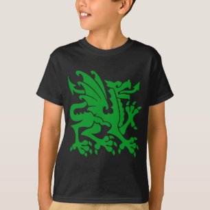 Camiseta Dragão heráldico 01 - verde de grama