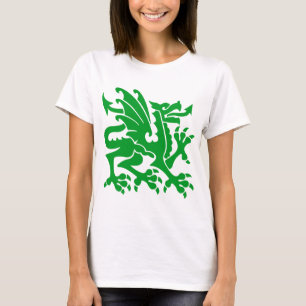 Camiseta Dragão Heráldico 01 - Verde-Grama
