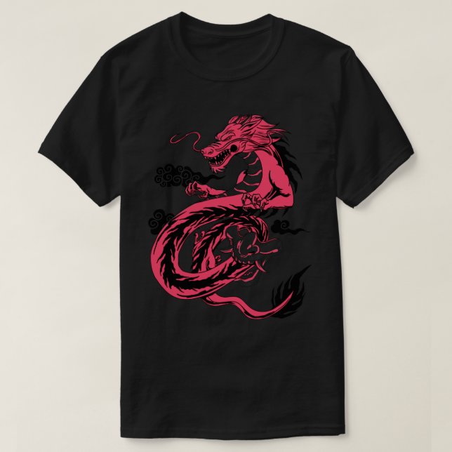 Camiseta Dragão japonês11 (Frente do Design)