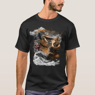 Camiseta Dragão Japonês Samurai Warrior