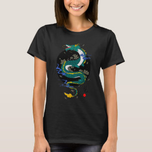 Camiseta Dragão Japonês Símbolo Kanji Dragão Japonês Kanj