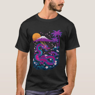 Camiseta Dragão Japonês Tóquio Asiático estilo retrô dos an