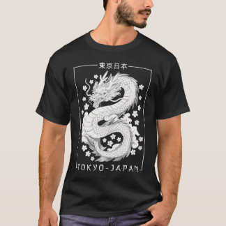 Camiseta Dragão Japonês Tóquio Japão Mítico Asiático E