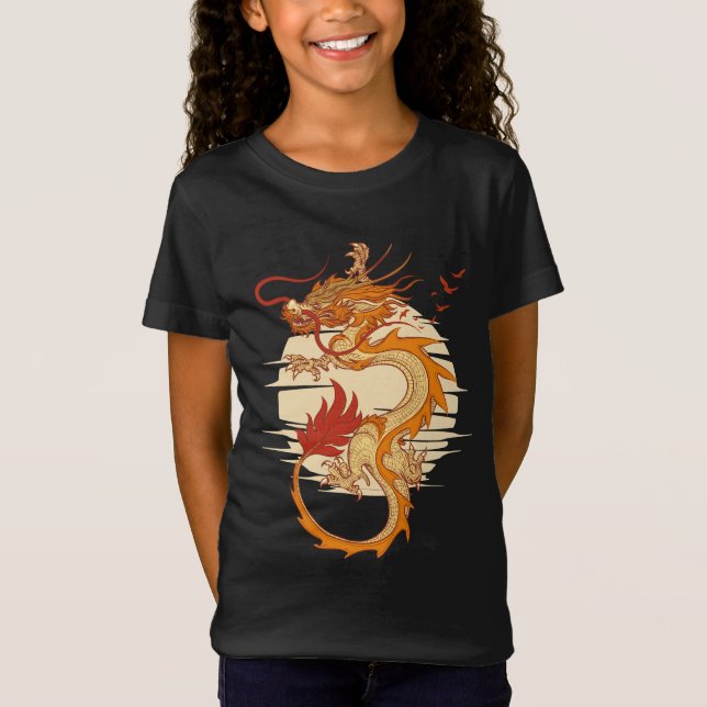 Camiseta Dragão Japonês Vintage  (Frente)