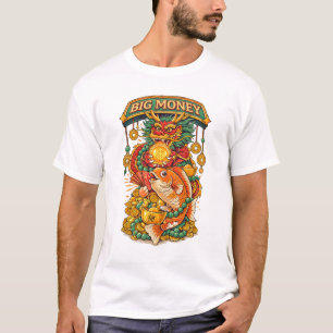 Camiseta Dragão Koi da Prosperidade