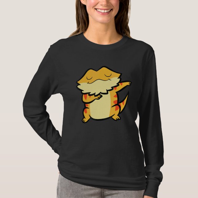 Camiseta Dragão-Láptil-Lizard Arrastado com Barba (Frente)
