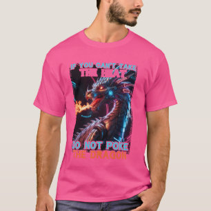 Camiseta Dragão Legal Mecânico Mítico Voador Flame-Spewi