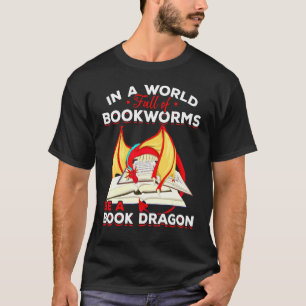 Camiseta Dragão-Leitura Mítica da Criatura-Bookworm