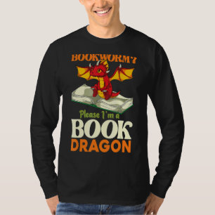 Camiseta Dragão-livro-lagarto-branco — Dragão-livro de leit
