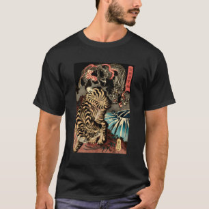 Camiseta Dragão Lutando Contra O Gigante Japonês