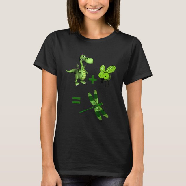 Camiseta Dragão Mais Voo Igual A Dragonfly Em Verdes (Frente)