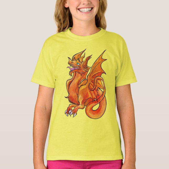 Camiseta Dragão medieval Wyvern (Frente)