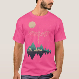 Camiseta Dragão Místico - Abstrato do Dragão Geométrico