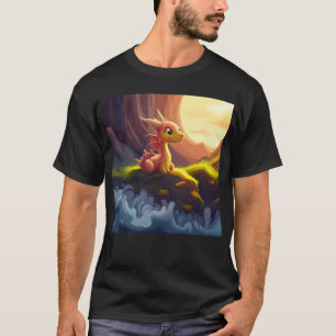 Camiseta Dragão místico fantasia bonito