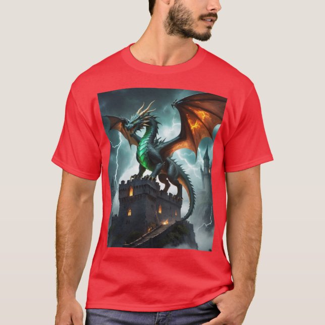 Camiseta 🦕 🦖 Dragão Mítico Design 🐉 ✨ (Frente)