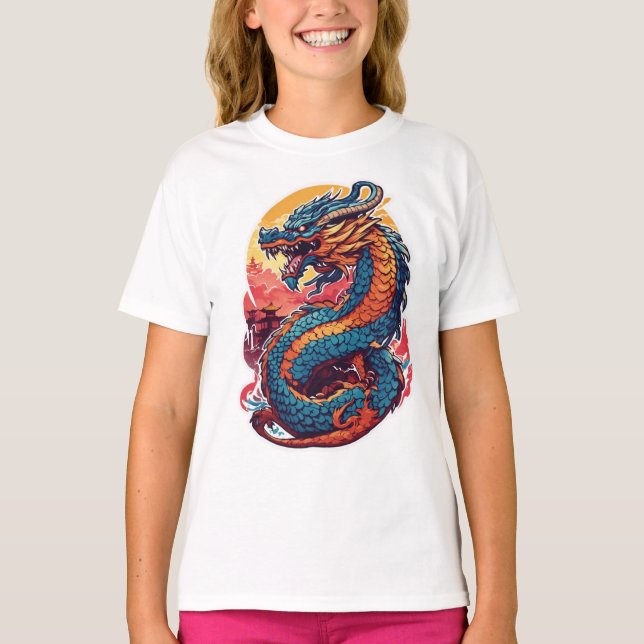 Camiseta Dragão Mítico Majestoso (Frente)
