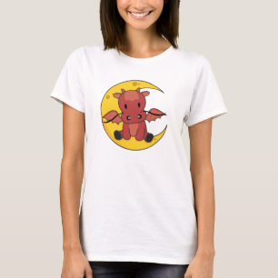 Camiseta Dragão Moon Good Night Dragon Fantasy