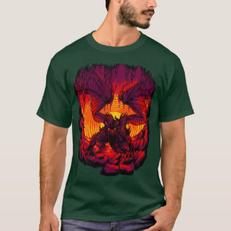 Camiseta dragão na caverna