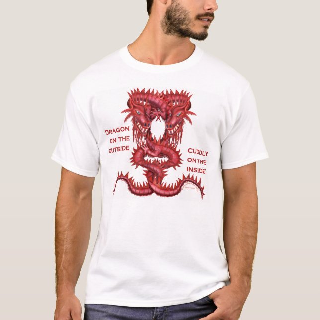 Camiseta Dragão na parte externa, fofinho no interior (Frente)