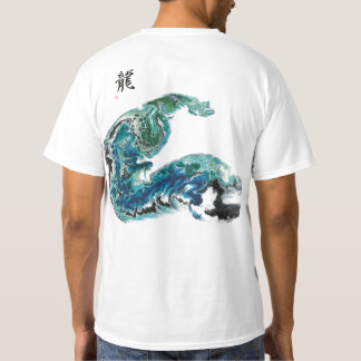 Camiseta Dragão nas ondas - T-Shir Energia do Oceano Abstra