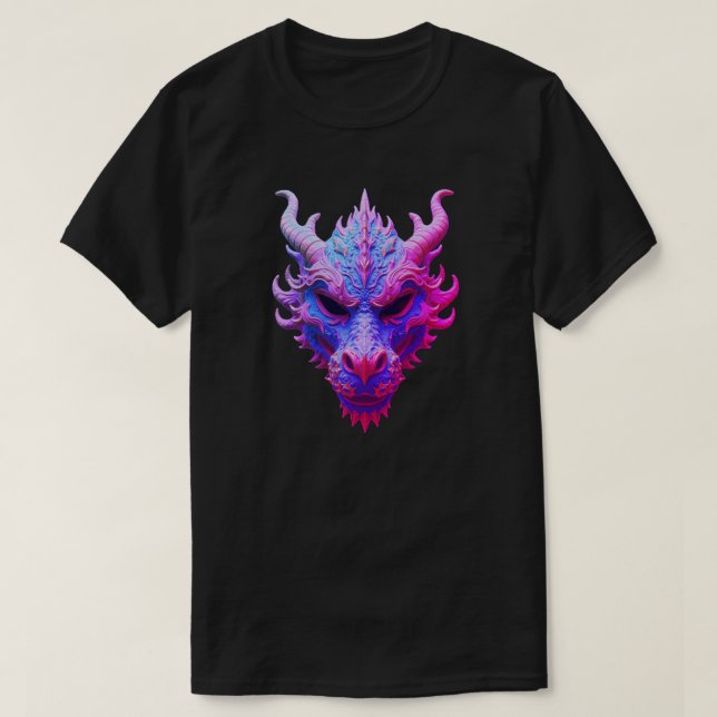 Camiseta Dragão Neon (Frente do Design)