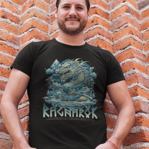 Camiseta Dragão Nórdico Viking Asatru Jörmungandr Ragnarok