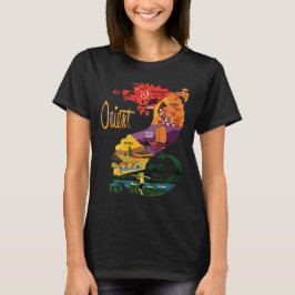 Camiseta Dragão Oriental Mítico Dourado Viagem