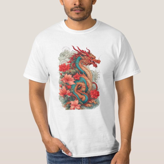 Camiseta Dragão Oriental poderoso (Frente)