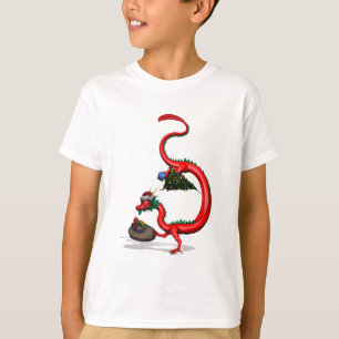 Camiseta Dragão oriental vermelho
