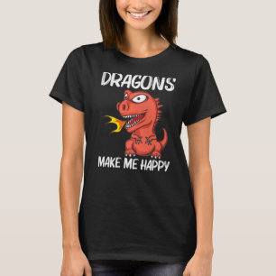 Camiseta Dragão Para Homens Criaturas De Fogo 3