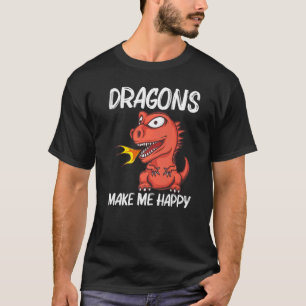 Camiseta Dragão Para Homens Criaturas De Fogo 3