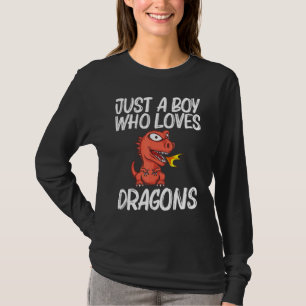 Camiseta Dragão Para Meninos Criatura Que Respira Fogo