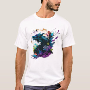 Camiseta Dragão Preto Kawaii
