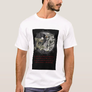 Camiseta Dragão preto/tigre branco